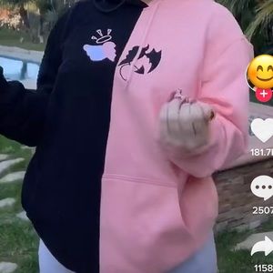 DNA Pink and Black Hoodie Size Medium